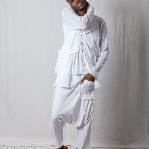 tysis Organic Cotton Drop Crotch Trousers – Comfortable Pull-On Fit
